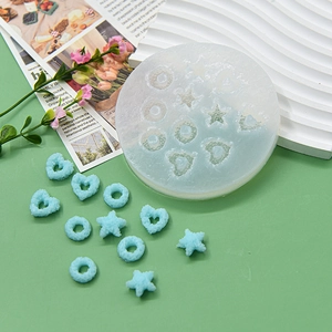 Silicone donut and heart shape DIY mold set for chocolate and resin crafting