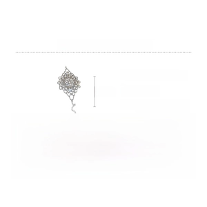 Detaillierte Größenangaben für glitzerndes Strass-Blumenarmband mit 27 cm Gesamtlänge