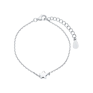 Elegant 925 sterling silver star bracelet with lobster clasp and adjustable chain