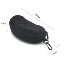 Protective black mesh cycling glasses case with clip and 180x80x60mm dimensions