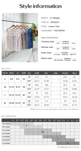 Detailed size guide and fit suggestions for women floral round neck long sleeve blouses