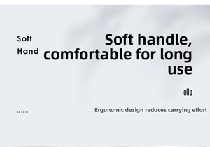 Detail showing the ergonomic soft handle design for comfortable carrying of the PVC bag
