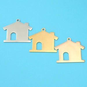 House Shape Pendant Charm 304 Stainless Steel Hollow Out Mirror Polished For DIY Jewelry Making Accessories Crafts