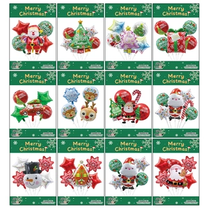 Christmas Aluminum Foil Balloons Santa Claus Reindeer Christmas Tree Snowman Mylar Party Atmosphere Decorations