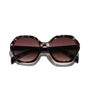 Vintage oversized tortoiseshell sunglasses with brown gradient lenses for men and women