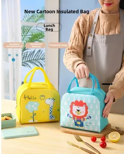 Detail of insulated lunch bag with thermal aluminum foil lining and waterproof fabric