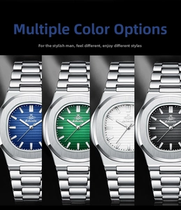 Detail view of four horizontal striped dials in blue green white and black colors