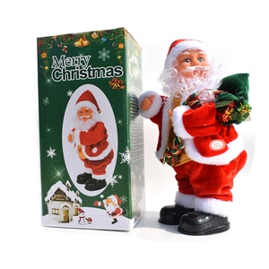 Babbo Natale musicale danzante con sacco regalo e confezione regalo festiva