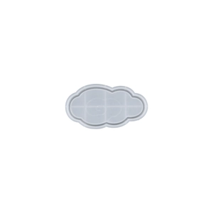 Detailed top view of cloud-shaped translucent silicone mold for DIY resin and candle making
