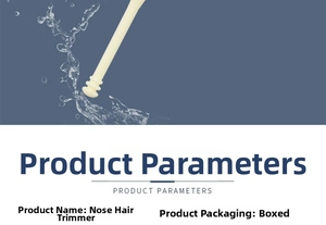 Detail view of double-headed manual nose hair trimmer showing protective groove design