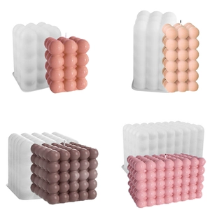 Stampo Per Candele A Cubo Di Bolle 3D Silicone DIY Fatto A Mano Cera Profumata Gesso Ornamento Strumento Di Fusione