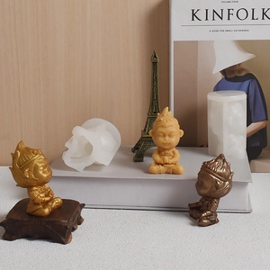 Moule en silicone DIY pour bougies Sun Wukong et figurines de singe en résine époxy