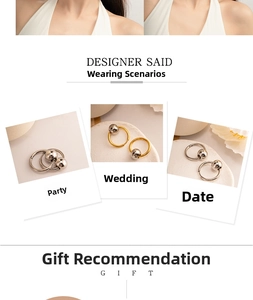 Détail des boucles d'oreilles créoles dorées et argentées avec perles pour toute occasion