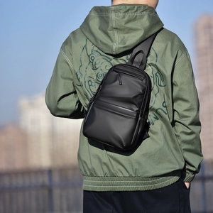Herren Wasserdichte Brusttasche Sling Bag Crossbody Umhängetasche Verschleißfest Minimalistisch Lässig Reise Große Kapazität