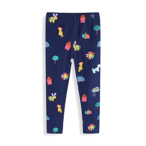Leggings En Coton Peigné Pour Filles Avec Imprimé Cartoon Et Taille Élastique Pour Enfants Printemps Automne