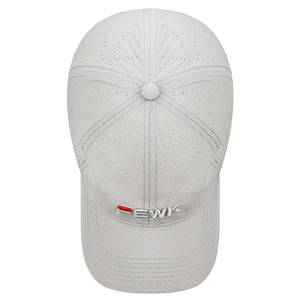 Breathable quick-dry baseball cap with laser-cut holes and FEWK 3D embroidery