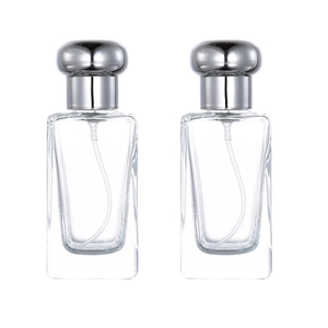 Flacone Spray Per Profumo Ricaricabile Vuoto Vetro Portatile Viaggio Tappo Fungo Argento Nebbia Fine Contenitore