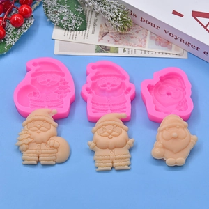 Stampi in silicone 3D Babbo Natale per pasticceria fai-da-te, cioccolato e mousse