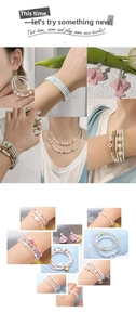 Detail of 15-grid bead set featuring colorful glass beads and DIY jewelry accessories