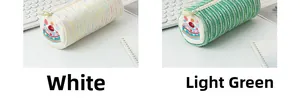 Detail of cute strawberry cake embroidery on knitted cylindrical stationery pencil cases