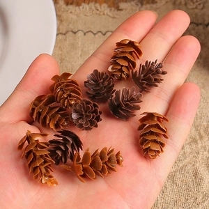 Artificial pine cones for Christmas DIY crafts and rustic home table decorations