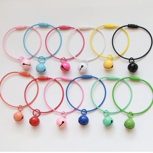 Colorful steel wire keychains with bells in 12 colors for DIY charms and bag accessories