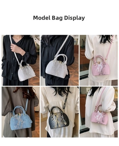 Collage de sacs coquillages imprimé serpent montrant plusieurs styles de porté et couleurs