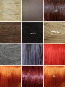Detailed color palette for 13x6 lace front human hair wigs with various hair shades