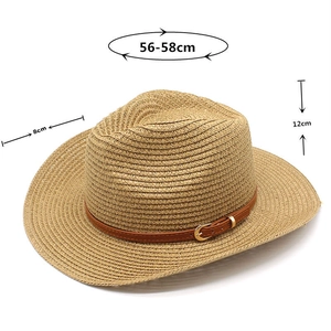 Guide des tailles de chapeau en paille pour femme avec bord de 8cm et tour de 56-58cm
