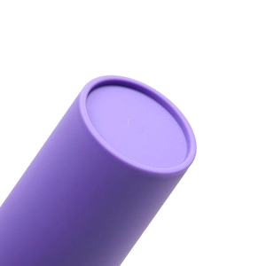 Detail of purple matte plastic cup base showing BPA-free and hand wash instructions