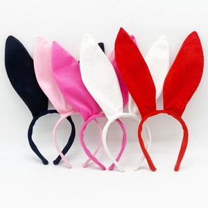 Bunny Ears Headband Cute Plush Satin Long Rabbit Ear Hair Band For Cosplay Party Halloween Costume Women Accessories