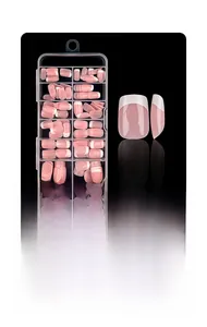 Détails de 120 faux ongles French Manucure en ABS durable avec boîte de rangement