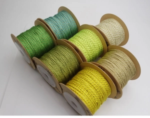 Detail of 1mm gold-threaded cotton cords in multiple colors for DIY jewelry making