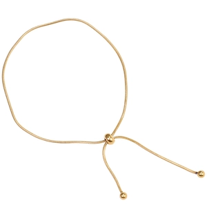 Bracciale a catena a serpente in oro 18 carati con chiusura a scorrimento regolabile