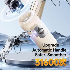 Automated umbrella handle in beige with dual-button design and 31600 cycles test