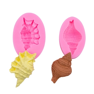 Silikonform-Set mit Muscheln und Schnecken für Backen und Kuchendekoration im Meeres-Stil
