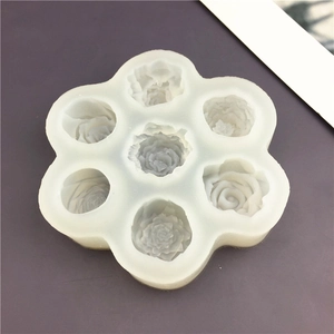 7-cavity rose flower silicone mold for DIY baking, cakes, chocolate and resin art