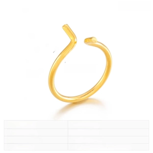 Macro detail of a 1.6mm gold stainless steel geometric hoop earring with precise cut