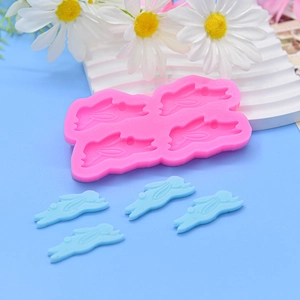 Rabbit Silicone Mold Bunny Shape Fondant Chocolate Candy Tools DIY Resin Plaster Decoration Crafting
