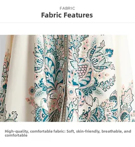 Détail du tissu paisley doux et respirant avec des motifs vintage élégants