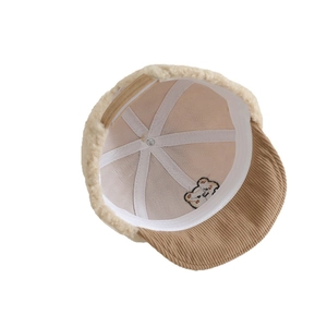 Casquette de baseball d'hiver pour bébé avec ours polaire et doublure chaude