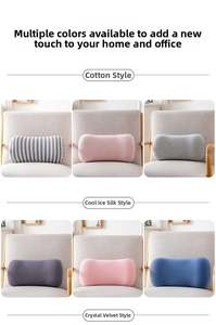 Detailed comparison of memory foam lumbar pillows in jersey, silk, and velvet fabrics