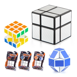 Mirror Magic Cube Puzzle Toy Plastic Silver Brushed Educational Smooth Brain Teaser For Kids Teens Adults