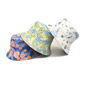 Chapeau Bob Réversible Polyester Imprimé Fleuri Carte Tropicale Protection Solaire Large Bord Été Plage Voyage Extérieur Adulte