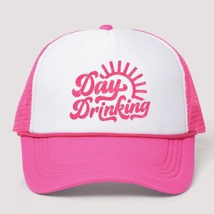 Trucker Hat Baseball Cap Polyester Mesh Breathable Sun Protection Adjustable Casual Outdoor Retro Letter Print Day Drinking