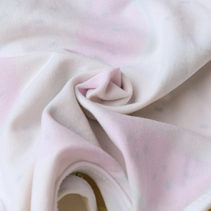 Pink gradient polyester dog vest with heart print and soft breathable texture