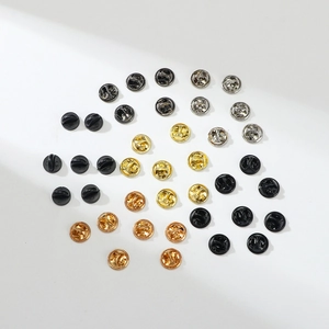 Butterfly Clutch Pin Backs Alloy Rubber Replacement Badge Brooch Lapel Tie Tack Findings For DIY Jewelry Making