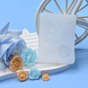 3D multi-size rose flower silicone mold for DIY soap, chocolate, and cake decoration
