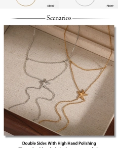 Detail of high polished starfish pendants in gold and silver finish with fine texture