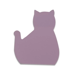 Wasserfeste lila Haftnotizen in Katzenform aus transparentem PET für das Journaling